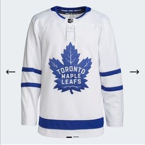 Authentic NWT Toronto maple leafs white adidas blank jersey size 46 (small)